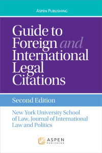 صورة الغلاف: Guide to Foreign and International Legal Citation 5th edition 9780735579798