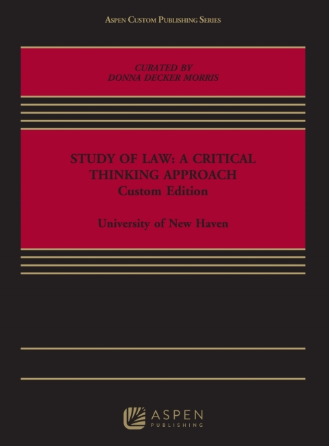 Cover image for book Study of Law: A Critical Approach - Custom Edition