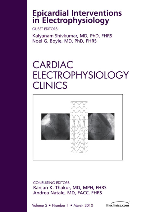 Cover image for book Epicardial Interventions in Electrophysiology, An Issue of Cardiac Electrophysiology Clinics