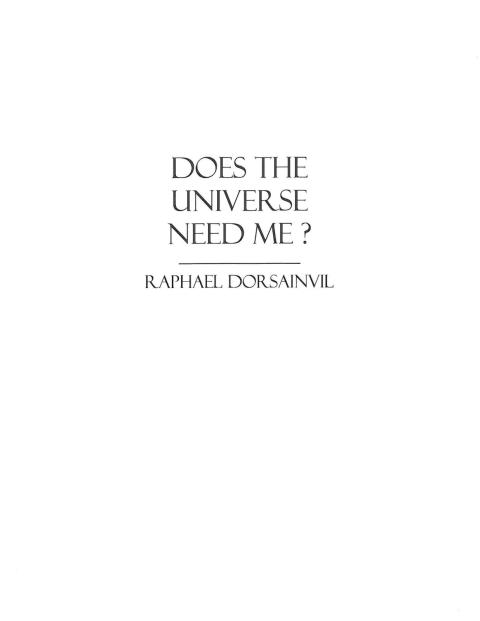 Cover image for book Does The Universe Need Me?