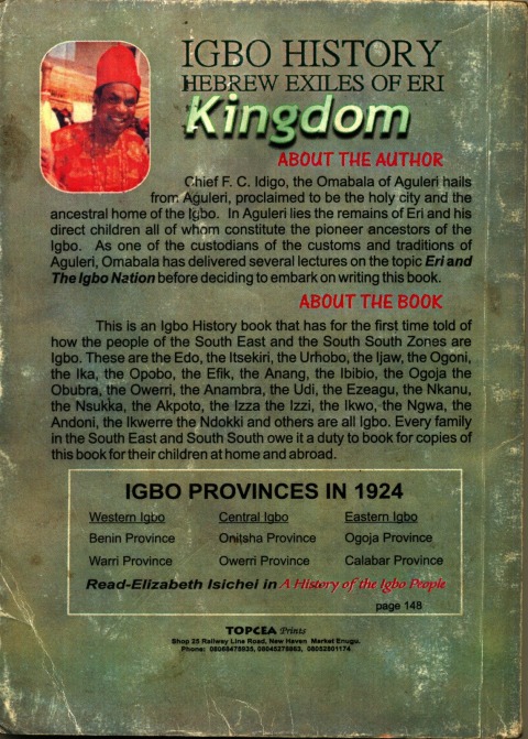 Cover image for book Igbo History Hebrew Exiles of Eri