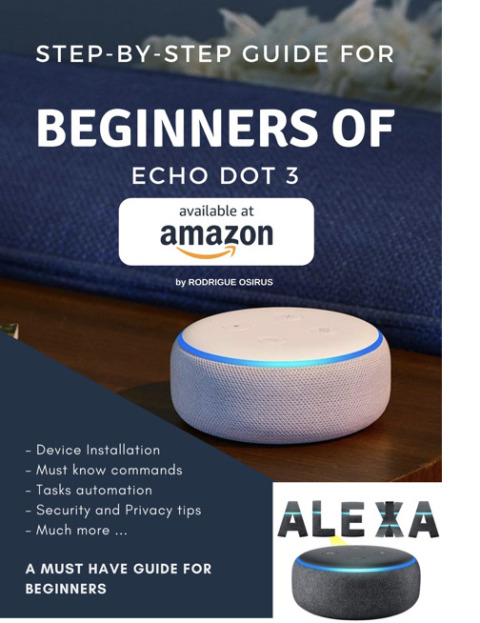Cover image for book Step-by-step guide for beginners of Echo Dot 3