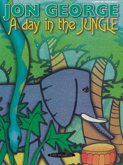 Cover image for book A Day in the Jungle: Elementary Piano