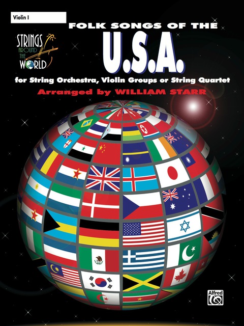 Cover image for book Strings Around the World for Violin 1: Folk Songs of the U.S.A.