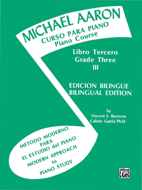 Cover image for book Michael Aaron Piano Course: Spanish & English Edition (Curso Para Piano), Book 3