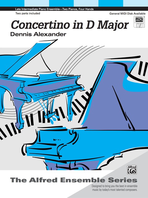 Cover image for book Concertino in D Major: Late Intermediate Piano Duet