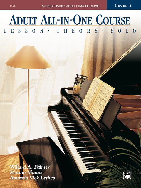 Cover image for book Alfred's Basic Adult All-in-One Course, Book 2: Learn How to Play Piano with Lessons, Theory, and Solos