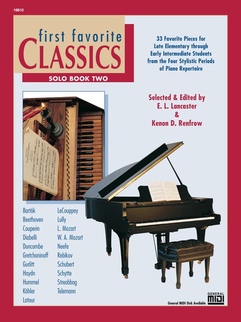 Cover image for book First Favorite Classics: Solo, Book 2: For Late Elementary to Early Intermediate Piano