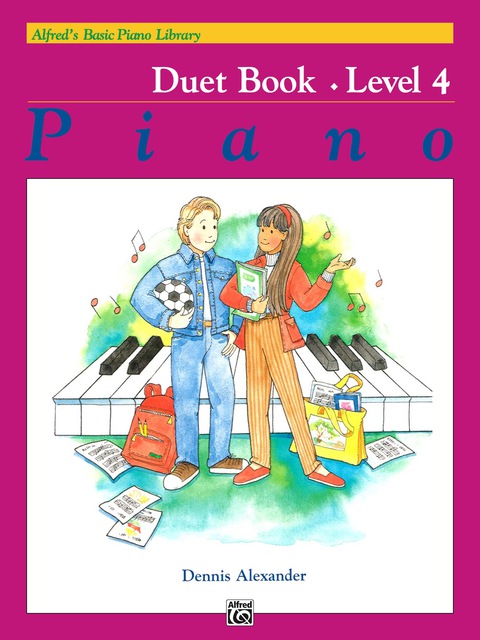 Cover image for book Alfred's Basic Piano Library, Duet Book 4: Learn How to Play Piano with this Esteemed Method