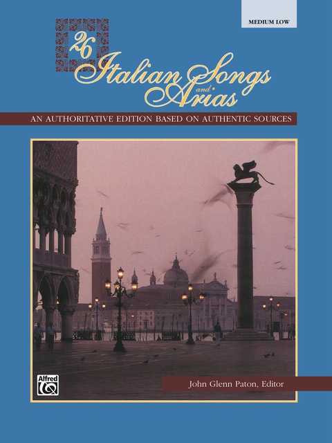 Cover image for book 26 Italian Songs and Arias: Medium Low Voice