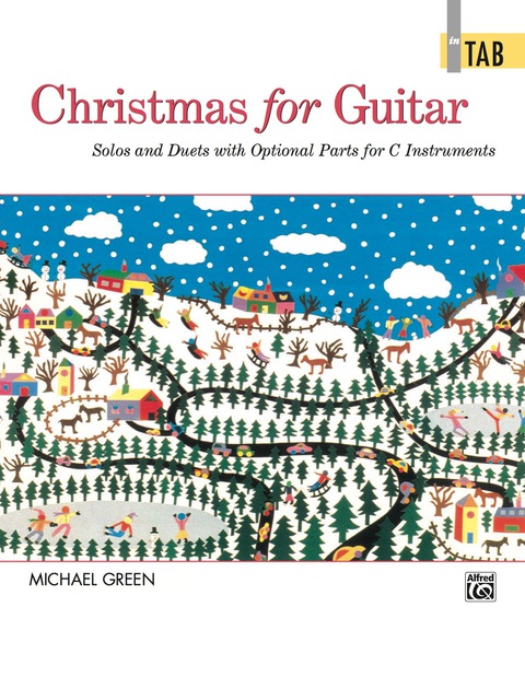 Cover image for book Christmas for Guitar: In TAB: Guitar Solos and Duets with Optional Parts for C Instruments