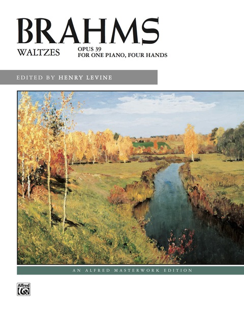 Cover image for book Waltzes, Op. 39: Piano Duet (1 Piano, 4 Hands)