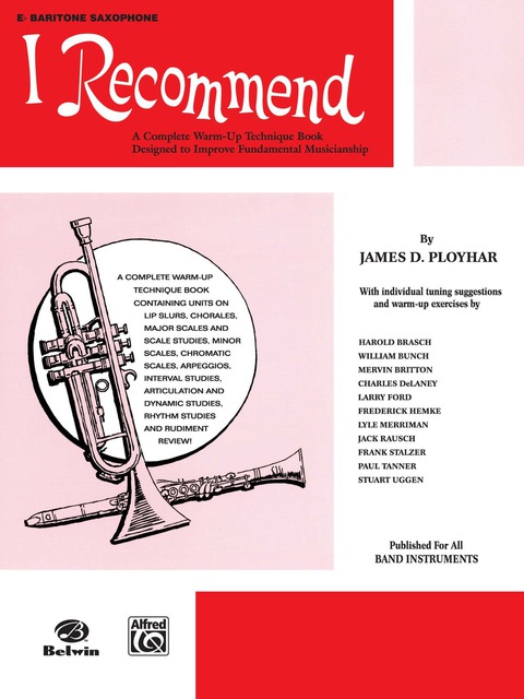 Cover image for book I Recommend: E-flat Baritone Saxophone Part