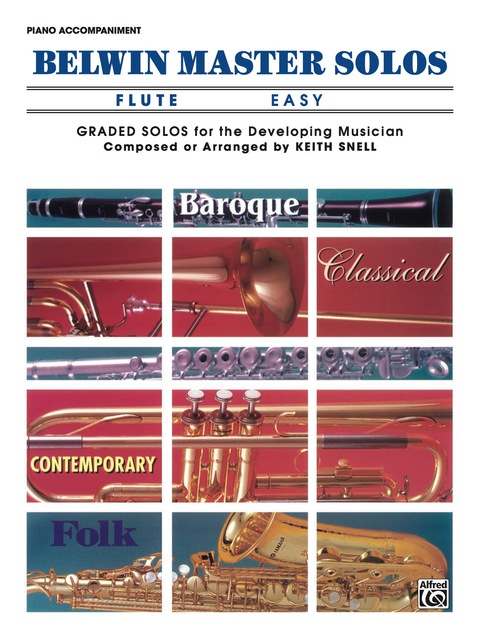 Cover image for book Belwin Master Solos - Flute, Easy, Volume 1: Piano Accompaniment