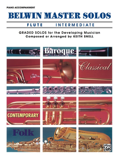 Cover image for book Belwin Master Solos - Flute, Intermediate, Volume 1: Piano Accompaniment