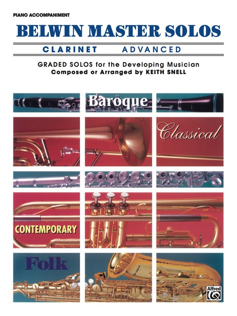 Cover image for book Belwin Master Solos - Clarinet, Advanced, Volume 1: Piano Accompaniment