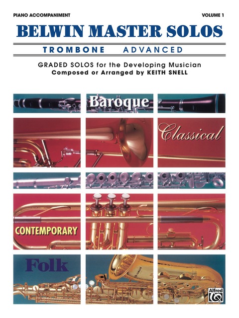 Cover image for book Belwin Master Solos - Trombone, Advanced, Volume 1: Piano Accompaniment
