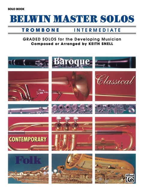 Cover image for book Belwin Master Solos - Trombone, Intermediate, Volume 1: Trombone Solos