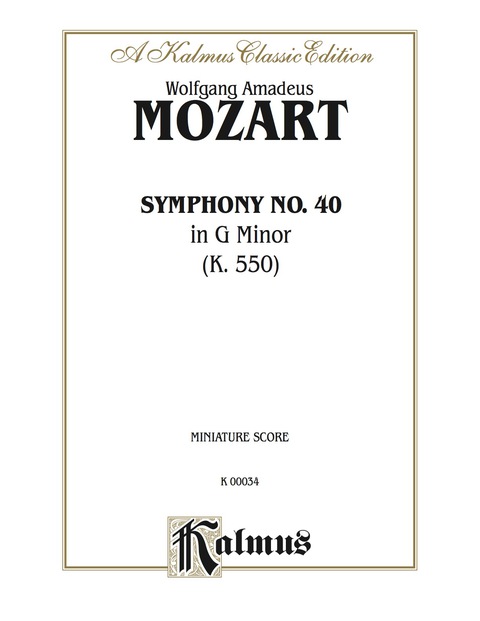 Cover image for book Symphony No. 40 in G Minor, K. 550: Full Orchestra (Miniature Score)