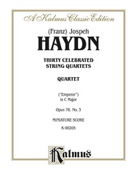 Cover image: String Quartet No. 77 in C Major, Opus 76, No. 3: String Quartet (Miniature Score) 1st edition 9780769235585