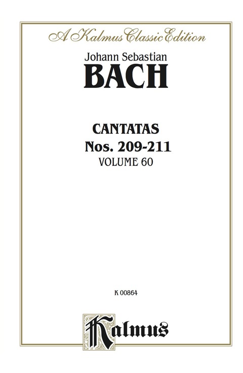 Cover image for book Cantatas Nos. 209-211, Volume 60: Miniature Score