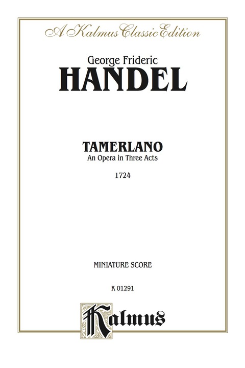 Cover image for book Tameriano (1724), An Opera in Three Acts: Vocal (Opera) Score (Miniature Score)