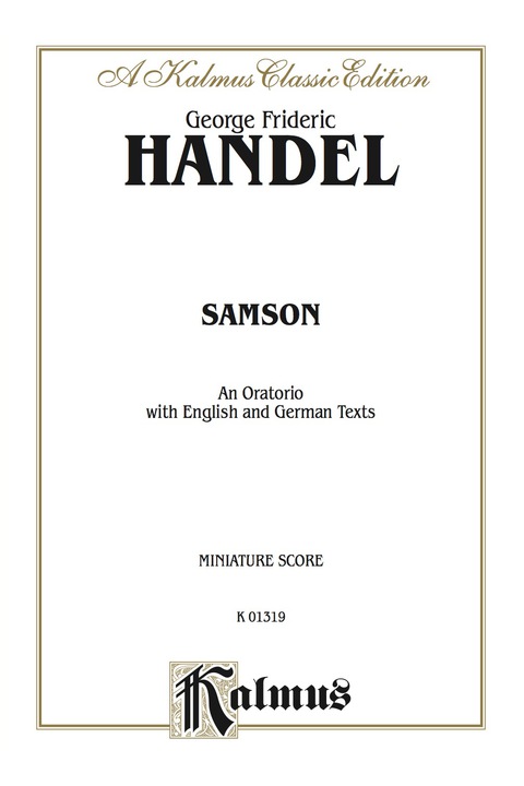 Cover image for book Samson (1743), An Oratorio: For SATBB Solo, SATB Chorus/Chior with English and German Text (Miniature Score)