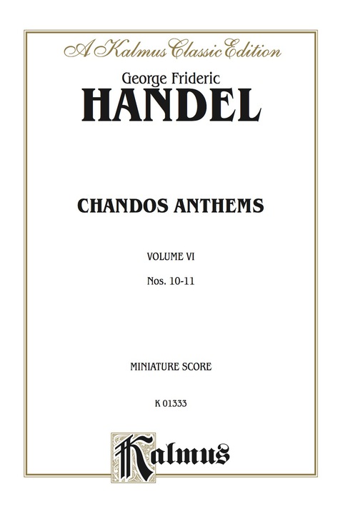 Cover image for book Chandos Anthems, 10. The Lord Is My Light 11. Let God Arise (two versions): Miniature Score
