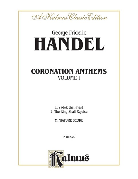 Cover image for book Coronation Anthems, Volume I: Miniature Score