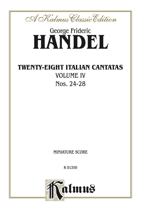 Cover image for book 28 Italian Cantatas with Instruments, Volume IV, Nos. 24-28 (Mostly for Soprano): Vocal Collection (Miniature Score)