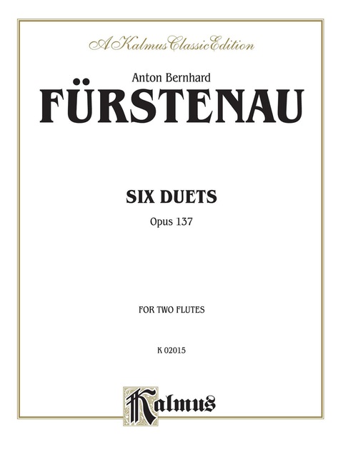 Cover image for book Six Duets, Opus 137: For Two Flutes