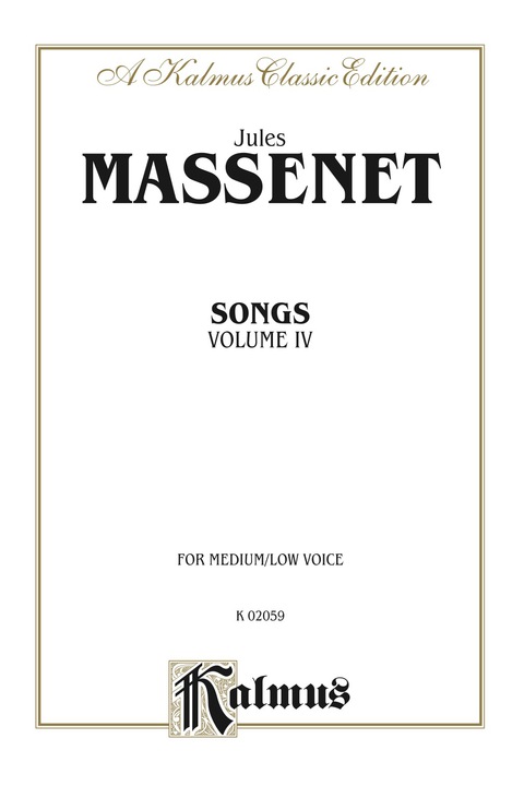 Cover image for book Songs, Volume IV: For Medium/Low Voice