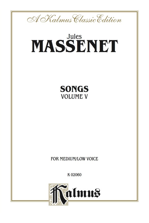 Cover image for book Songs, Volume V: For Medium/Low Voice