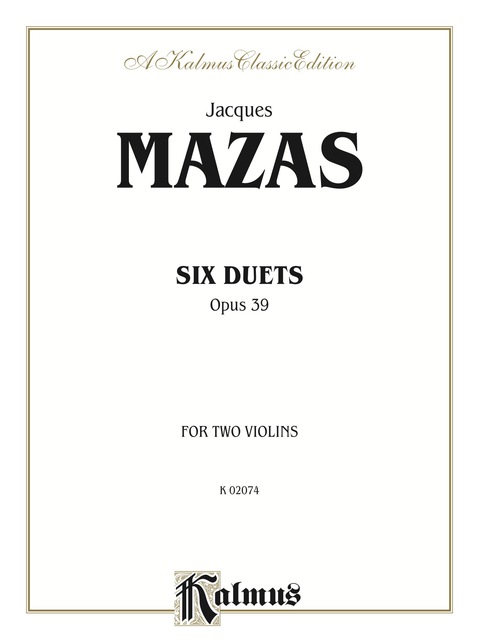 Cover image for book Six Duets, Op. 39: For Two Violins