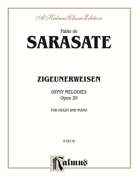 Cover image for book Zigeunerweisen (Gypsy Melodies), Op. 20: For Violin and Piano
