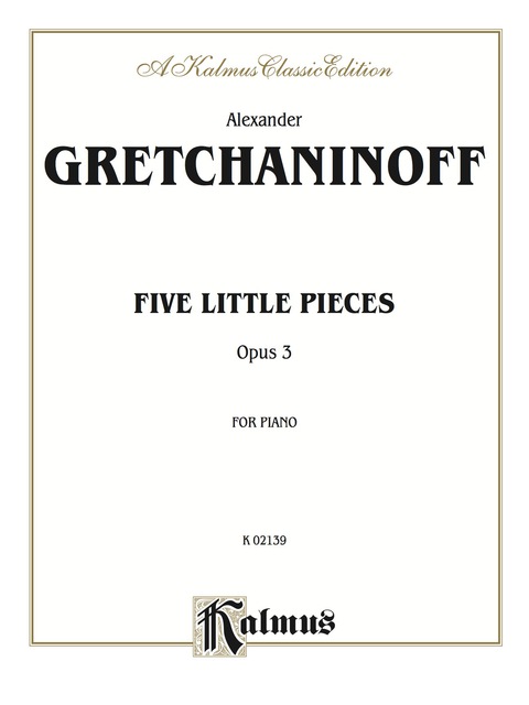 Cover image for book Five Little Pieces, Op. 3: For Piano