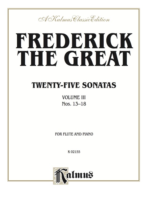 Cover image for book Twenty-five Sonatas, Volume III (Nos. 13-18): Flute Collection