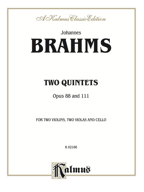 Cover image for book Two Quintets, Op. 88 and 111: String Quintet