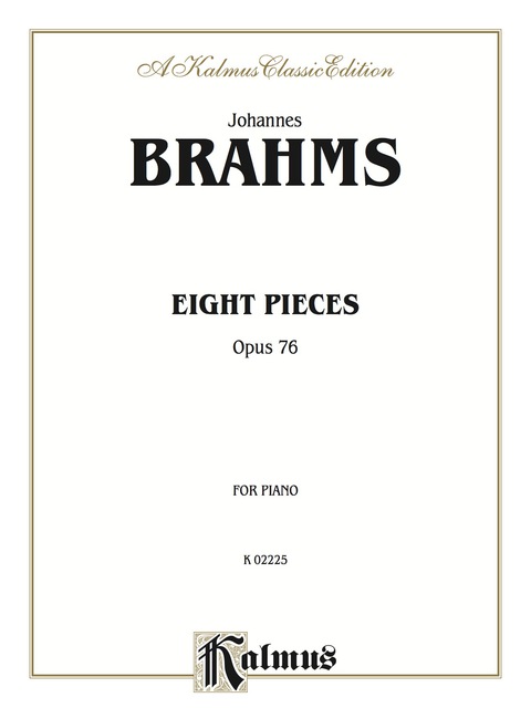 Cover image for book Eight Pieces, Op. 76: For Piano