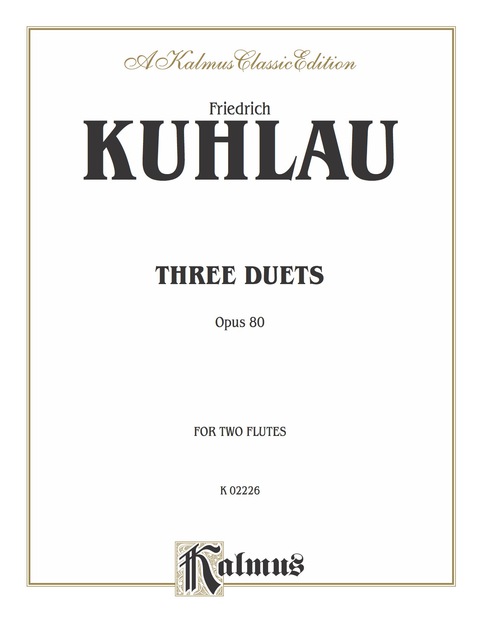 Cover image for book Three Duets, Op. 80: Flute Duets