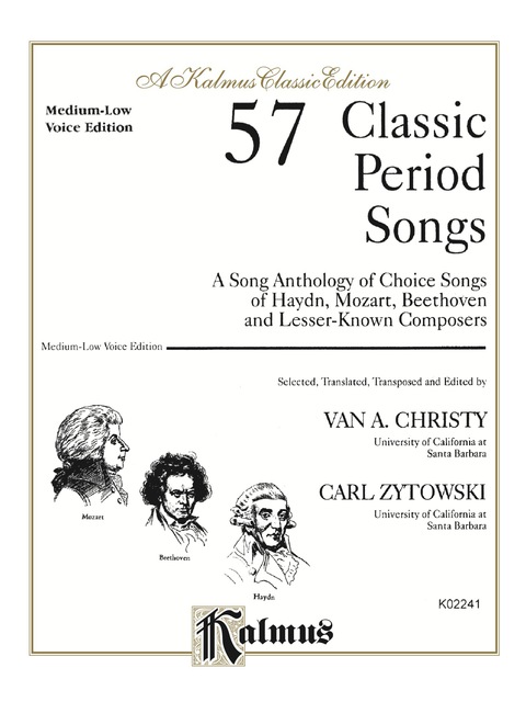 Cover image for book 57 Classic Period Songs: For Medium Low Voice