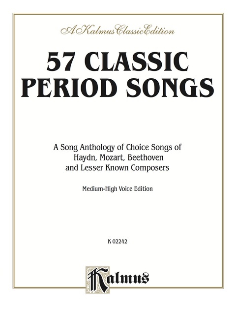 Cover image for book 57 Classic Period Songs: For Medium High Voice