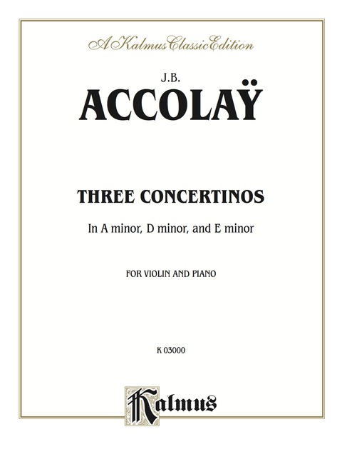 Cover image for book Three Concertinos: For Violin and Piano