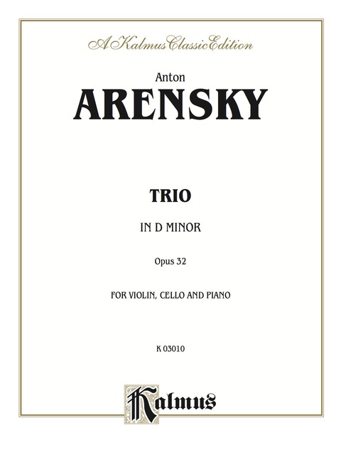 Cover image for book Trio in D Minor, Op. 32: For Violin, Cello and Piano