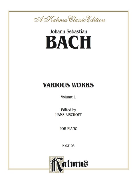 Cover image for book Various Works, Volume I: For Intermediate to Advanced Piano