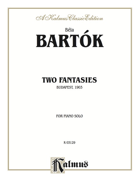 Cover image for book Two Fantasies (Gmunden 1903): For Piano Solo