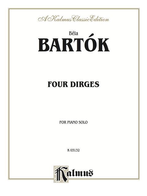 Cover image for book Four Dirges, Opus 8: For Piano Solo