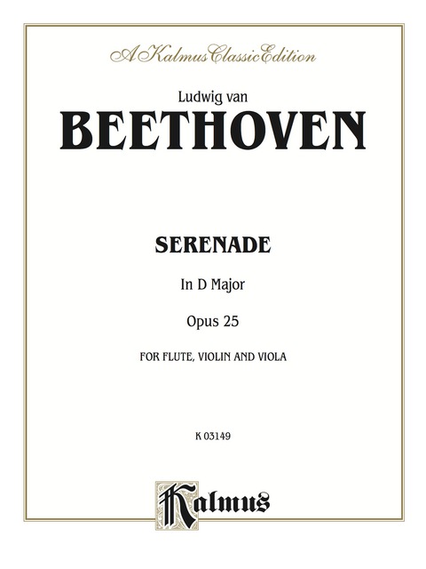 Cover image for book Serenade, Opus 25: For Flute, Violin, and Viola