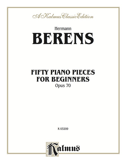 Cover image for book 50 Piano Pieces for Beginners, Opus 70: For Piano