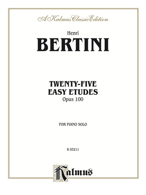 Cover image for book Twenty-five Easy Studies, Opus 100: For Piano